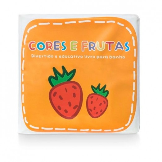 Kit Livro de Banho Macio Cores e Frutas Multikids