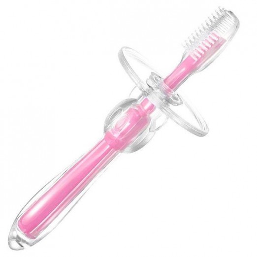 Massageador De Gengiva Para Bebê Rosa Cerdas de Silicone Com Antideslizante Comtac