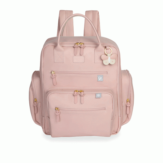 Mochila Infantil Para Menina Urban Rosa Borboleta Com Trocador Masterbag