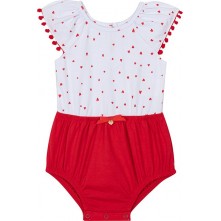 Body Coração Feminino Vermelho P  Nini e Bambini