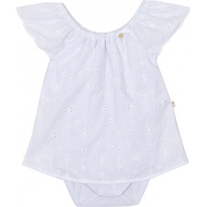 Body Vestido Feminino Branco P Nini e Bambini