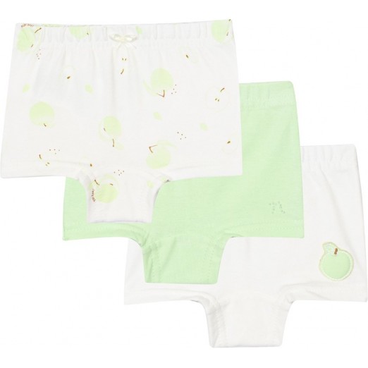 Kit Calcinhas Infantis Para Meninas Algodão e Elastano 1 Ano Nini e Bambini