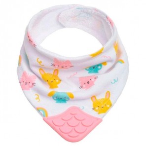 Bandana com Mordedor Infantil Bichinhos Amigos Rosa 4M Buba