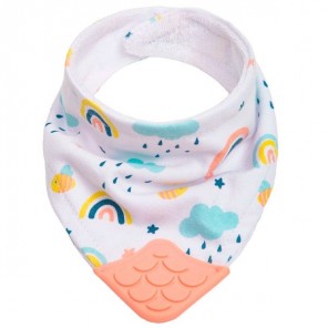 Bandana com Mordedor Infantil Abelha e Arco-Iris Rosa 4M Buba