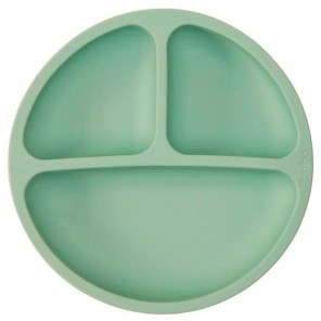 Prato De Silicone Com Divisória Verde Buba