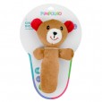 Brinquedo Infantil Chocalho Com Buzina Bichinhos Urso Marrom Pimpolho