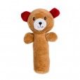 Brinquedo Infantil Chocalho Com Buzina Bichinhos Urso Marrom Pimpolho