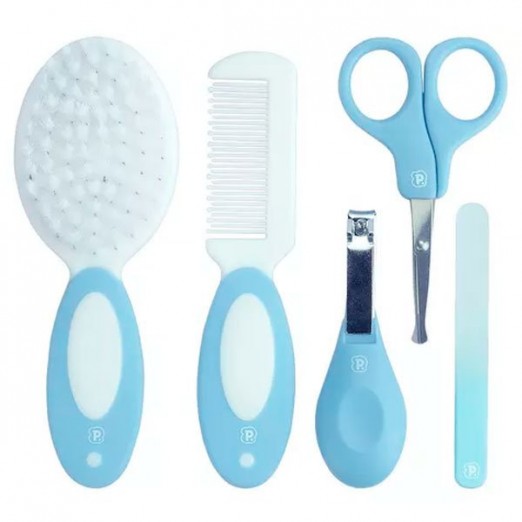 Kit de Higiene Bebê Masculino  Azul 5 Peças Pimpolho