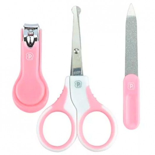 Kit de Higiene Bebê Rosa 3 Peças Pimpolho