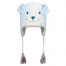 Gorro Lúdico Infantil Masculino Bichinho Cachorro Azul 3 a 6 Anos Pimpolho