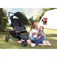 Carrinho Para Bebê Galzerano Tivoli 6 Meses Até 15KG 3 Rodas Preto C/Vermelho e Bebê Conforto Cocoon Duo