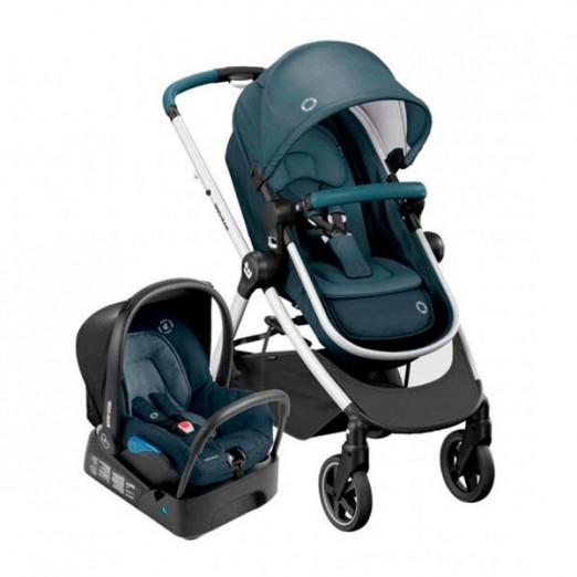 Carrinho Para Passeio Anna2 Ts Trio Maxi Cosi C/Bebê Conforto Citi Proteção UV50 Graphite Até 15kg