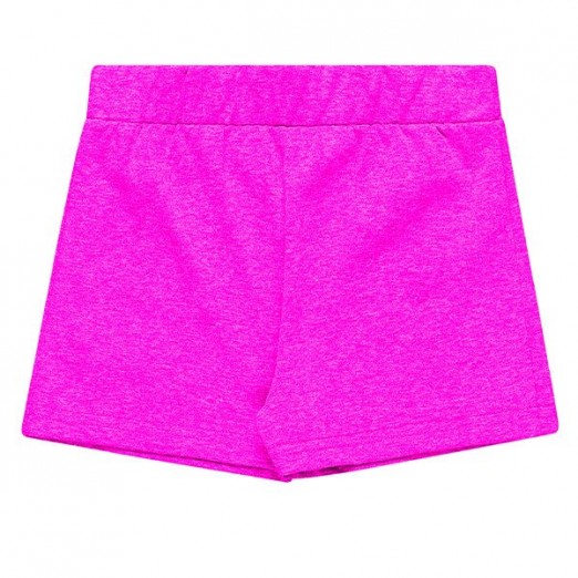 Short  Infantil Para Menina Rosa Em Algodão e Elastano Kamylus Tam 12 Anos