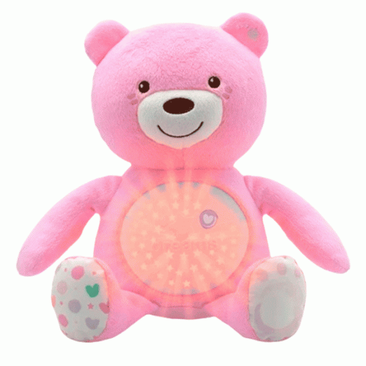 Projetor de Luz Infantil Bebê Urso Rosa Chicco