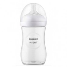 Mamadeira Pétala Com Bico Pétala Individual Transparente 260ml Avent 1m+