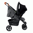 Carrinho De Bebê Abc Design Treviso 3 Woven Black Com Couro Travel System Acopla Bebê Conforto Tulip