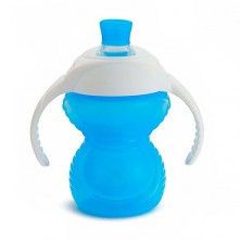 Copo de Transição Com Alça e Bico de Silicone 207 ml Azul Munchkin