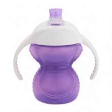 Copo de Transição Com Alça e Bico de Silicone 207 ml Roxo Munchkin