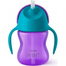 Copo Infantil Com Canudo Alça 200ML Avent