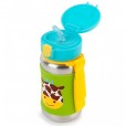 Garrafa Infantil de Aço Inox Para Menina Com Canudo Girafa Verde Skip Hop