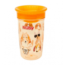 Copo Infantil De Transição Tritan 360° Laranja 300ml Nuby