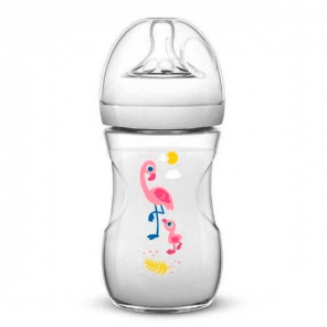 Mamadeira Anticólica Pétala Flamingo 260ml Avent