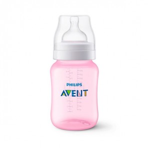 Mamadeira Anticólica Classic Rosa 260ml Avent