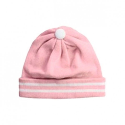 Touca Infantil Tricot Rosa Tricart Baby