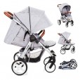 Carrinho Para Bebê Abc Design Avito Graphite Grey Acopla Bebê Conforto Risus 0 a 15kg