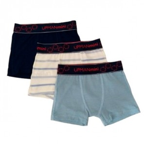 Kit cueca boxer listrado azul fresh 8 Anos upman