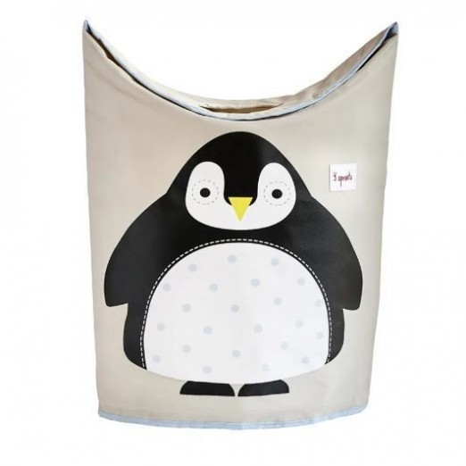 Cesto De Roupa Redondo Pinguim 3 Sprouts