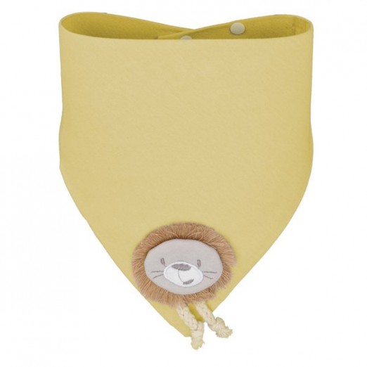 Babador Bandana Bebê Para Menino Leão Amarelo Pimpolho