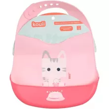 Babador de Silicone Infantil Gato Kouii