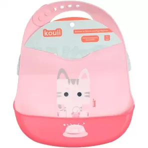 Babador de Silicone Infantil Gato Kouii