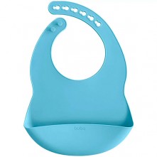 Babador Infantil Silicone Azul Buba +3M