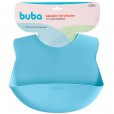 Babador Infantil Silicone Azul Com Fecho Regulável Buba +3M