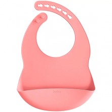 Babador Infantil Silicone Rosa Buba +3M