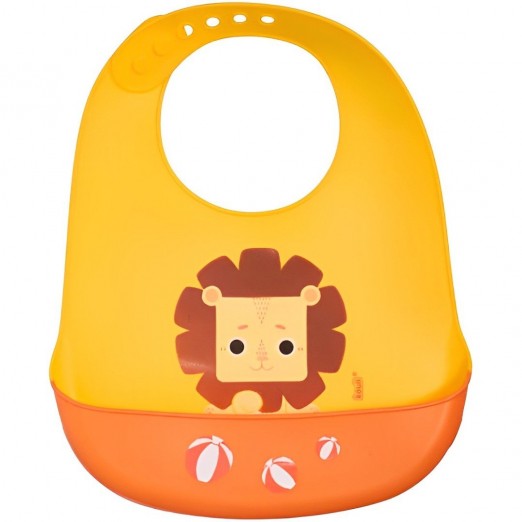 Babador de Silicone Infantil Filhotes Leão Kouii