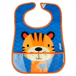 Babador Com Bolso Coletor Tigre Clingo 