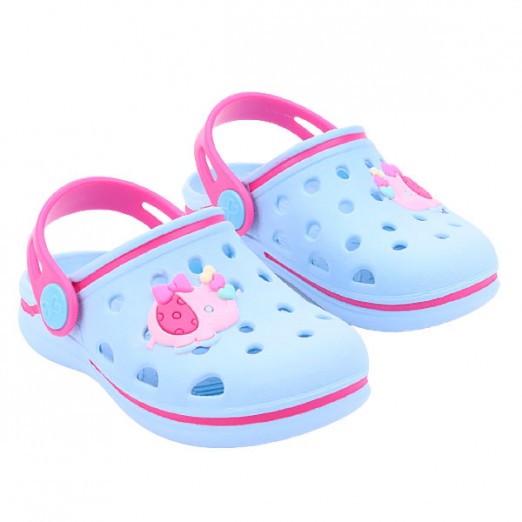 Sandália Babuche Infantil Pop Baby Azul Céu Pink  Número 25 E 26 World Colors