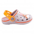 Babuche Infantil Pop Mini Cinza E Laranja Número 25 / 26 Wboys