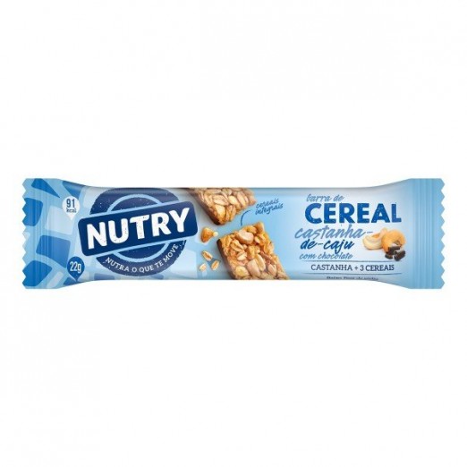 Barra De Cereal Nutry Castanha de Caju Com Chocolate Unidade 22g