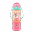 Copo Com Canudo Infantil Com Porta Lanches Rosa 300ml Fisher Price