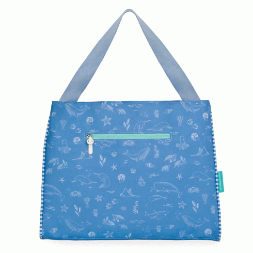 Bolsa de Natação Para Menino Tecido emborrachado Fundo do Mar Azul Masterbag Baby