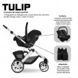 Bebê Conforto Abc Design Tulip Storm Travel System Acopla Carrinho Salsa 4 e Treviso 3  Até 13kg