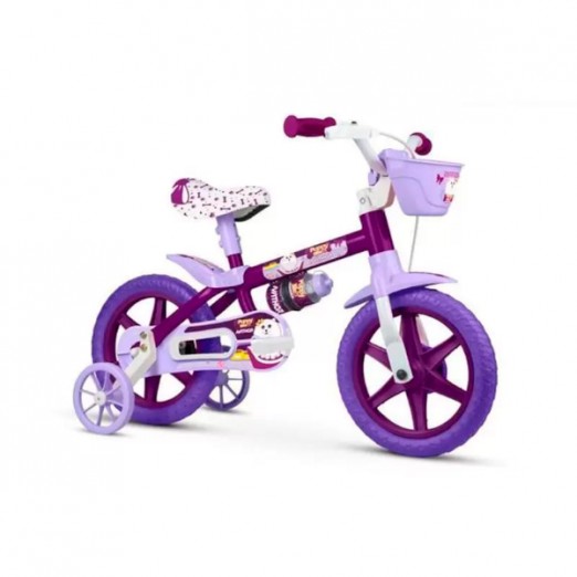 Bicicleta Infantil Aro 12 Puppy Com Garrafinha +3 anos Nathor