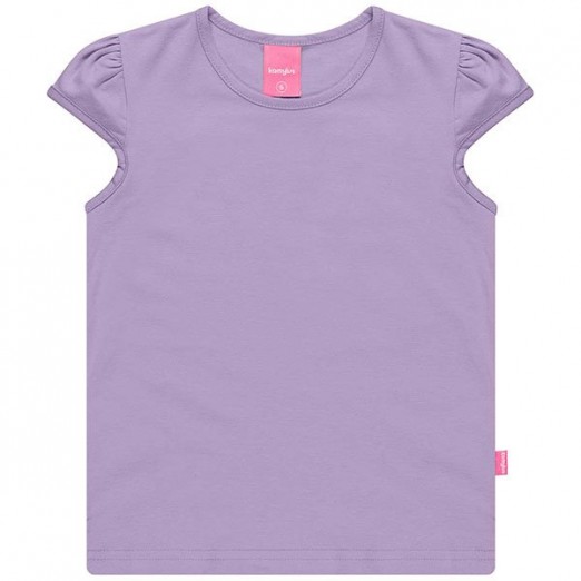 Blusa Infantil Para Menina Azul Bebê Em Algodão Kamylus Tam 06 Anos