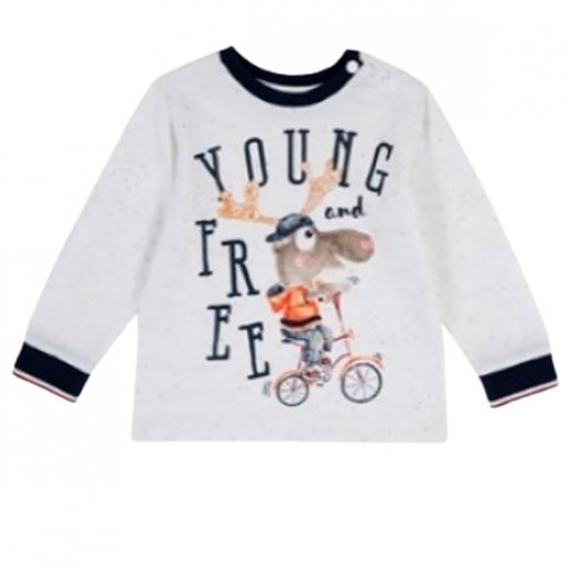 Blusa Infantil Manga Longa 4 Anos Alce  Chicco