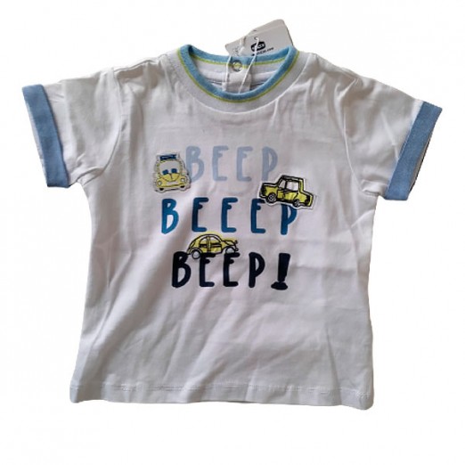 Blusa Infantil Branca Com Manga Curta 9 Meses Chicco