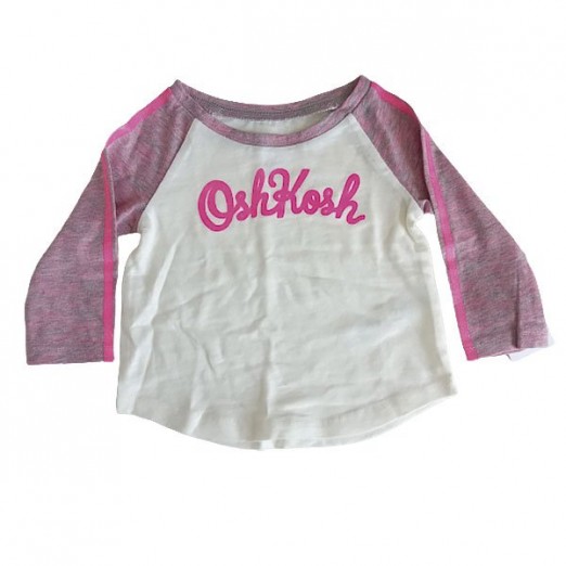 Camisa Infantil Manga Longa Menina 9 Meses Oshkosh